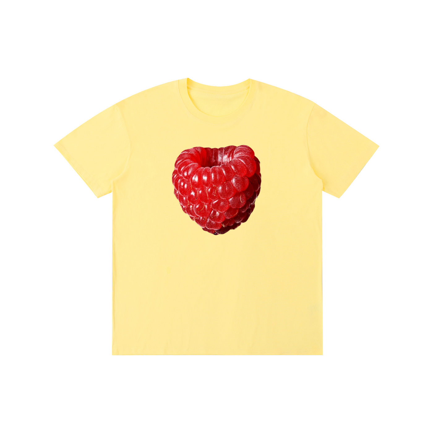 Realistic Raspberry Graphic T-Shirt – Vibrant Fruit Print Streetwear Tee in Black, White, Blue & More