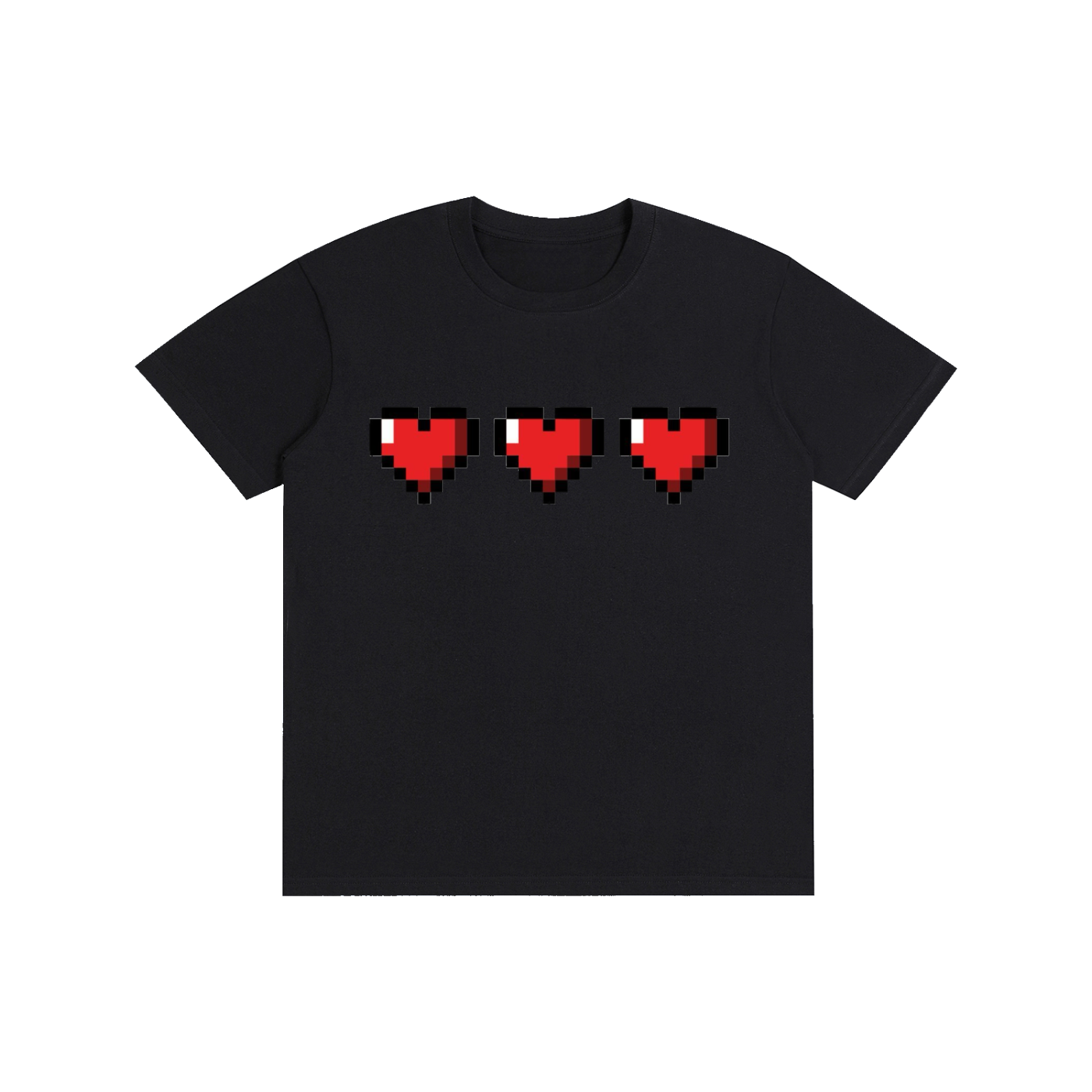 Pixel Heart Graphic T-Shirt – Y2K Gaming Oversized Streetwear Tee
