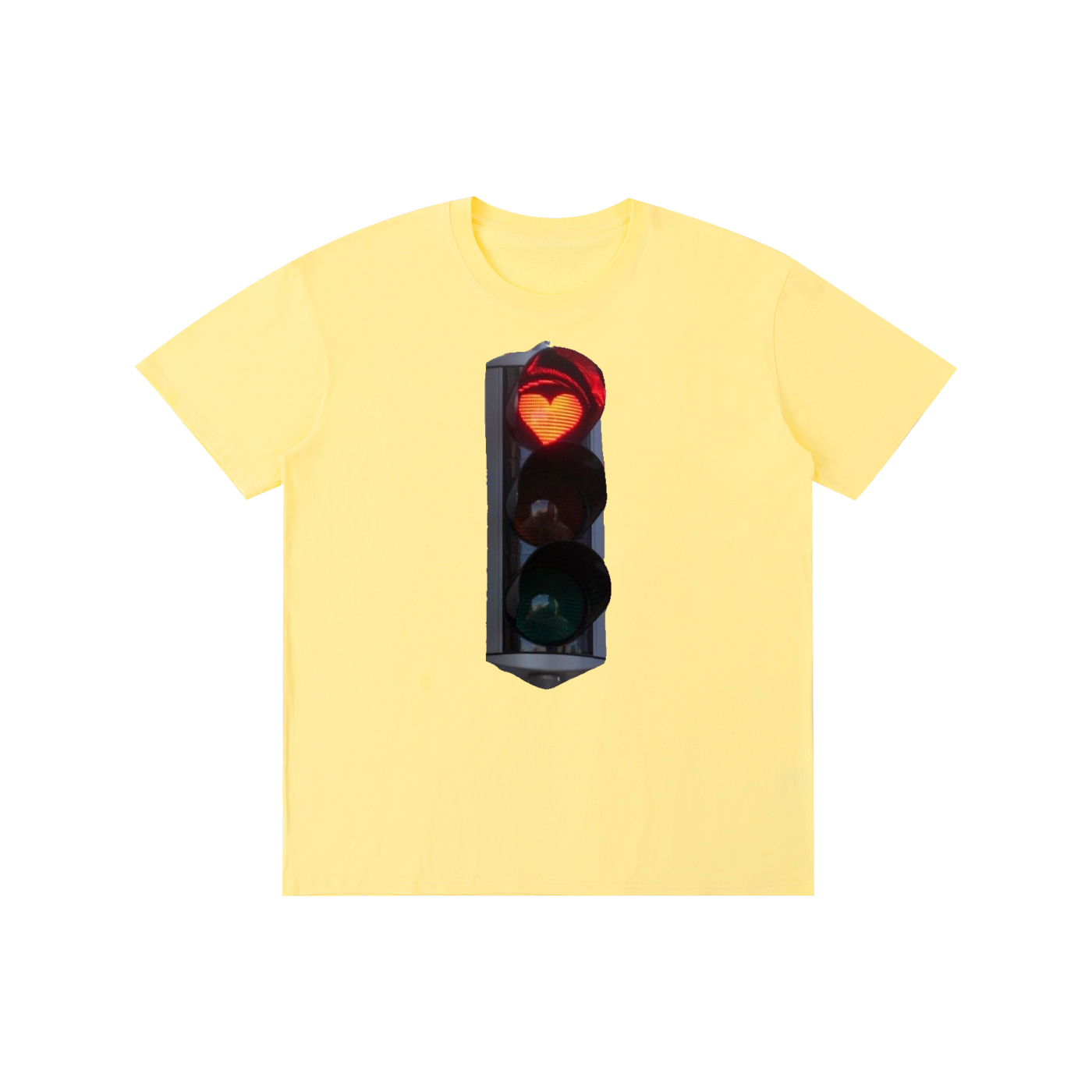 Heart Traffic Light Graphic T-Shirt – Cute Love Aesthetic 100% Cotton Unisex Tee