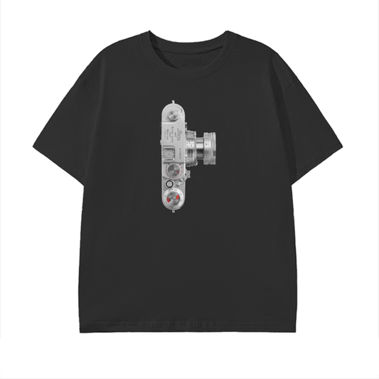 VINTAGE DIGITAL CAMERA GRAPHIC - BLACK COTTON TEE