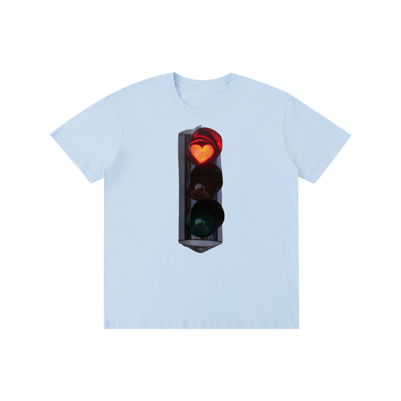Heart Traffic Light Graphic T-Shirt – Cute Love Aesthetic 100% Cotton Unisex Tee