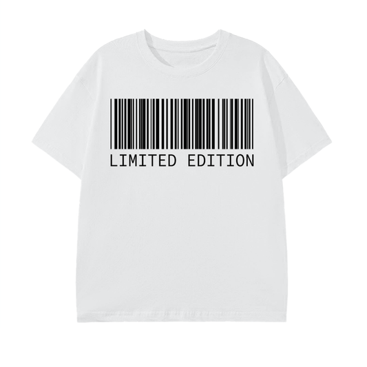 LIMITED EDITION BARCODE GRAPHIC - WHITE COTTON TEE