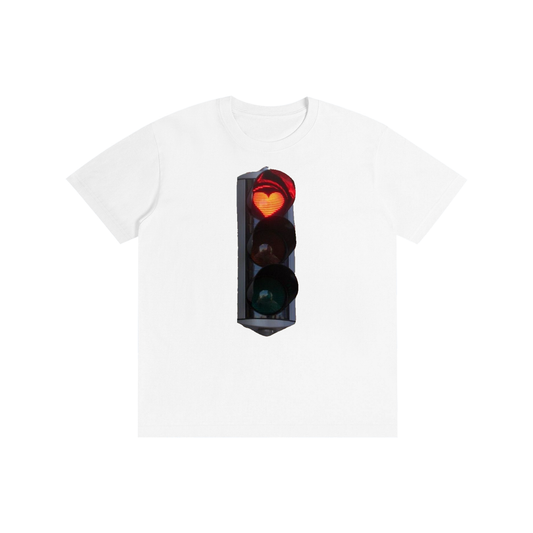 Heart Traffic Light Graphic T-Shirt – Cute Love Aesthetic 100% Cotton Unisex Tee
