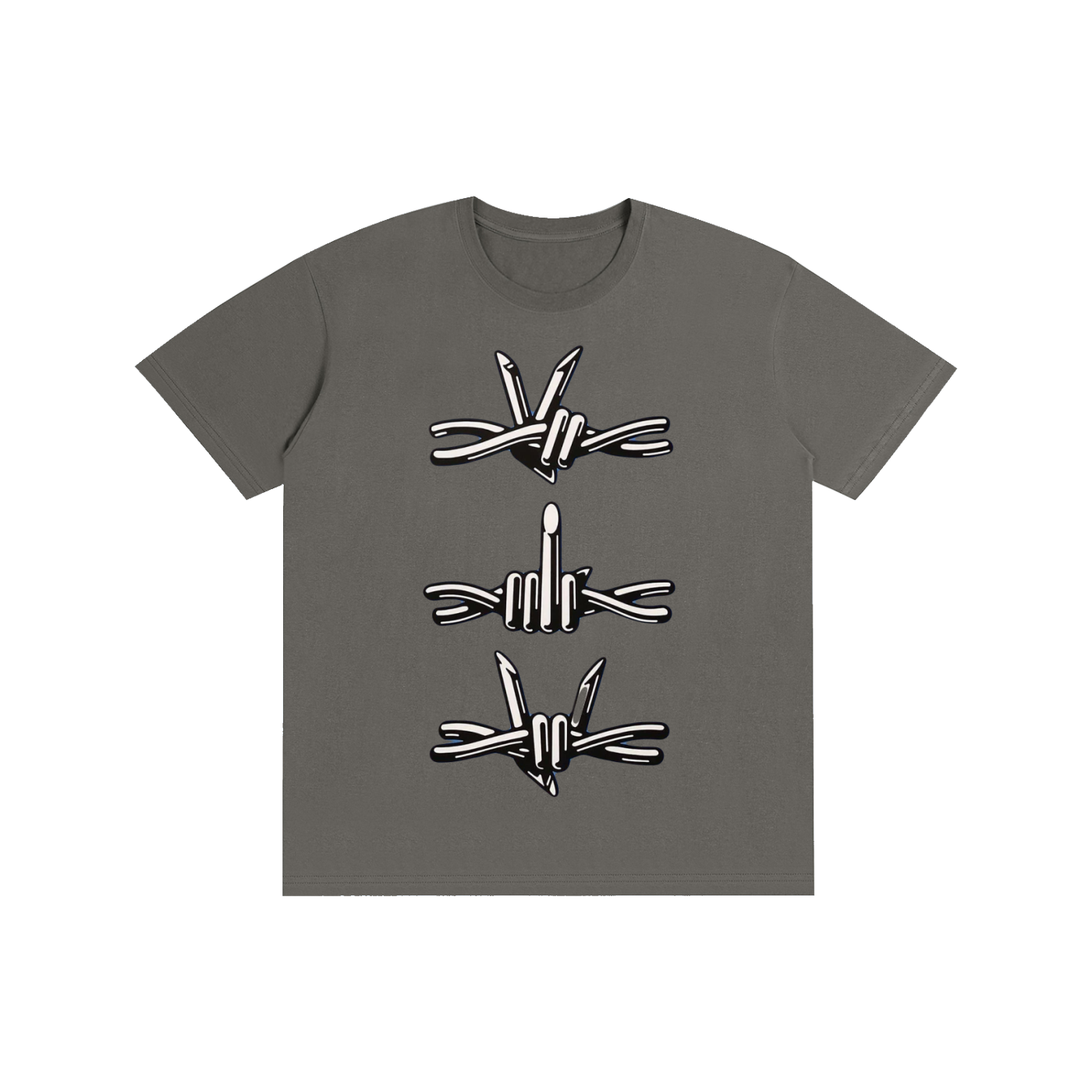 Rock & Roll Barbed Wire Graphic T-Shirt | 100% Cotton Unisex Alternative Streetwear Tee