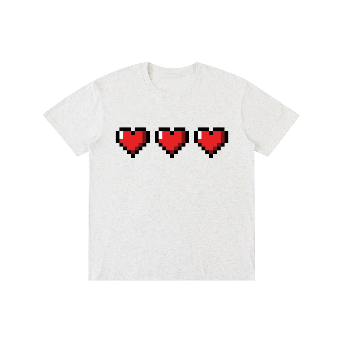 Pixel Heart Graphic T-Shirt – Y2K Gaming Oversized Streetwear Tee