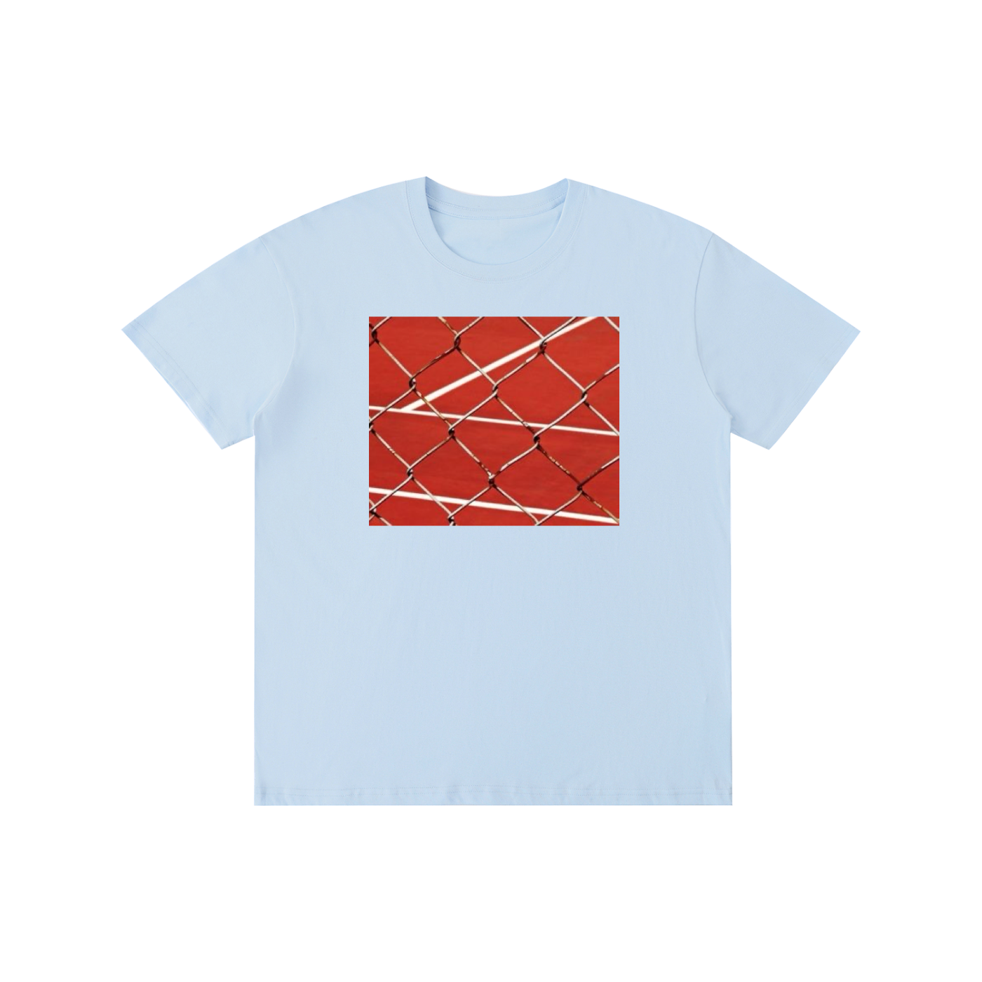 Aesthetic Tennis Court Graphic T-Shirt – Vintage Sports Streetwear 100% Cotton Unisex Tee