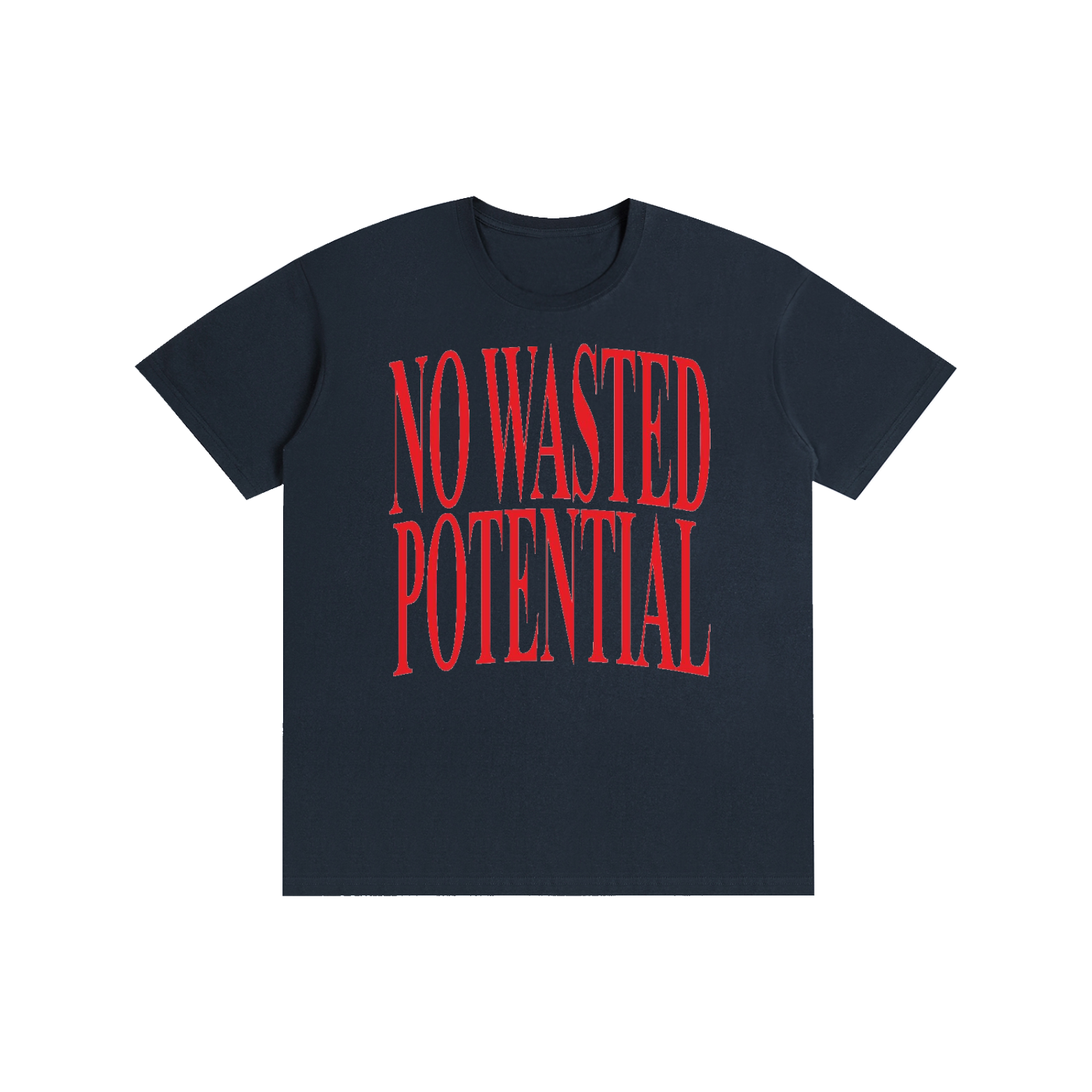No Wasted Potential Graphic T-Shirt – Motivational Vintage Streetwear Tee | 100% Cotton Unisex Oversized Shirt