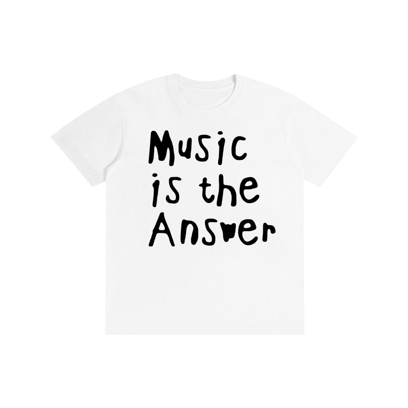 Music Is the Answer T-Shirt | Music Lover Graphic Tee | Minimalist Quote Shirt | 100% Cotton Unisex T-Shirt