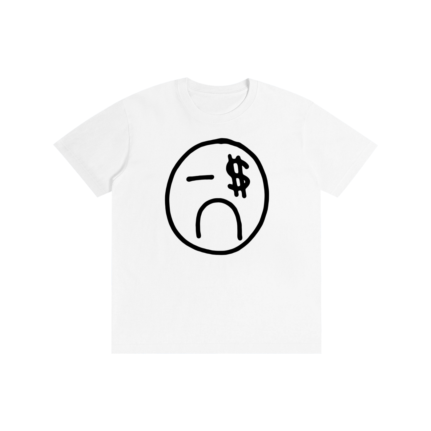 Y2K Smiley Face Graphic T-Shirt – Vintage Money Sign Streetwear Tee