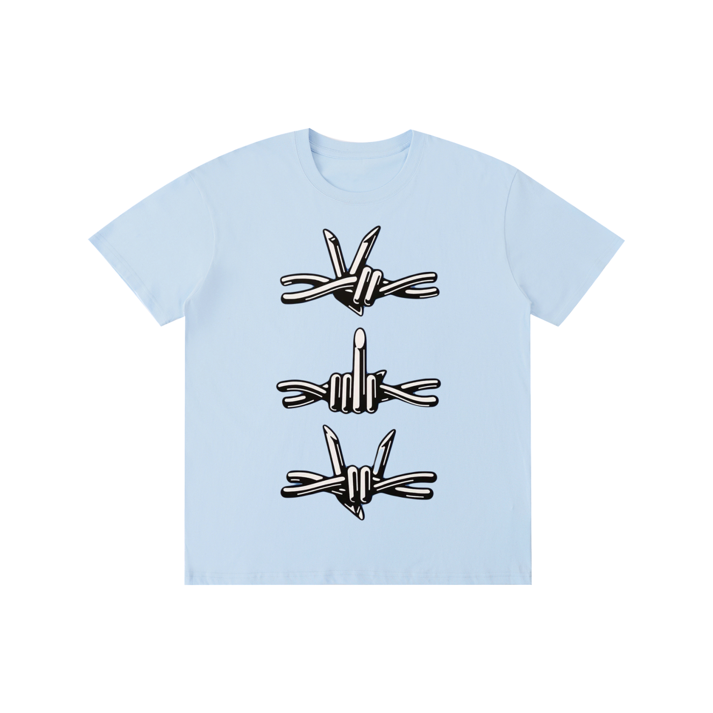 Rock & Roll Barbed Wire Graphic T-Shirt | 100% Cotton Unisex Alternative Streetwear Tee