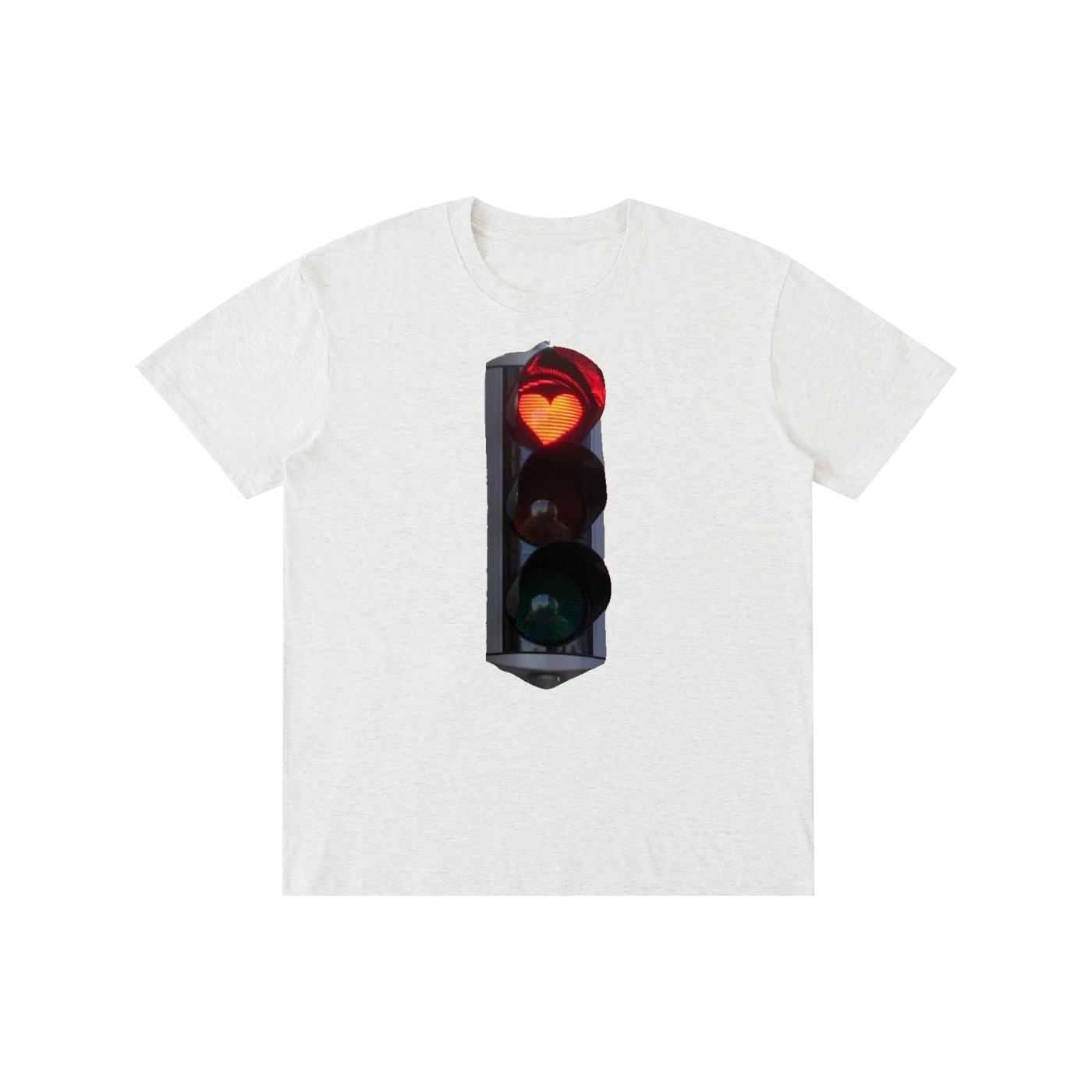 Heart Traffic Light Graphic T-Shirt – Cute Love Aesthetic 100% Cotton Unisex Tee