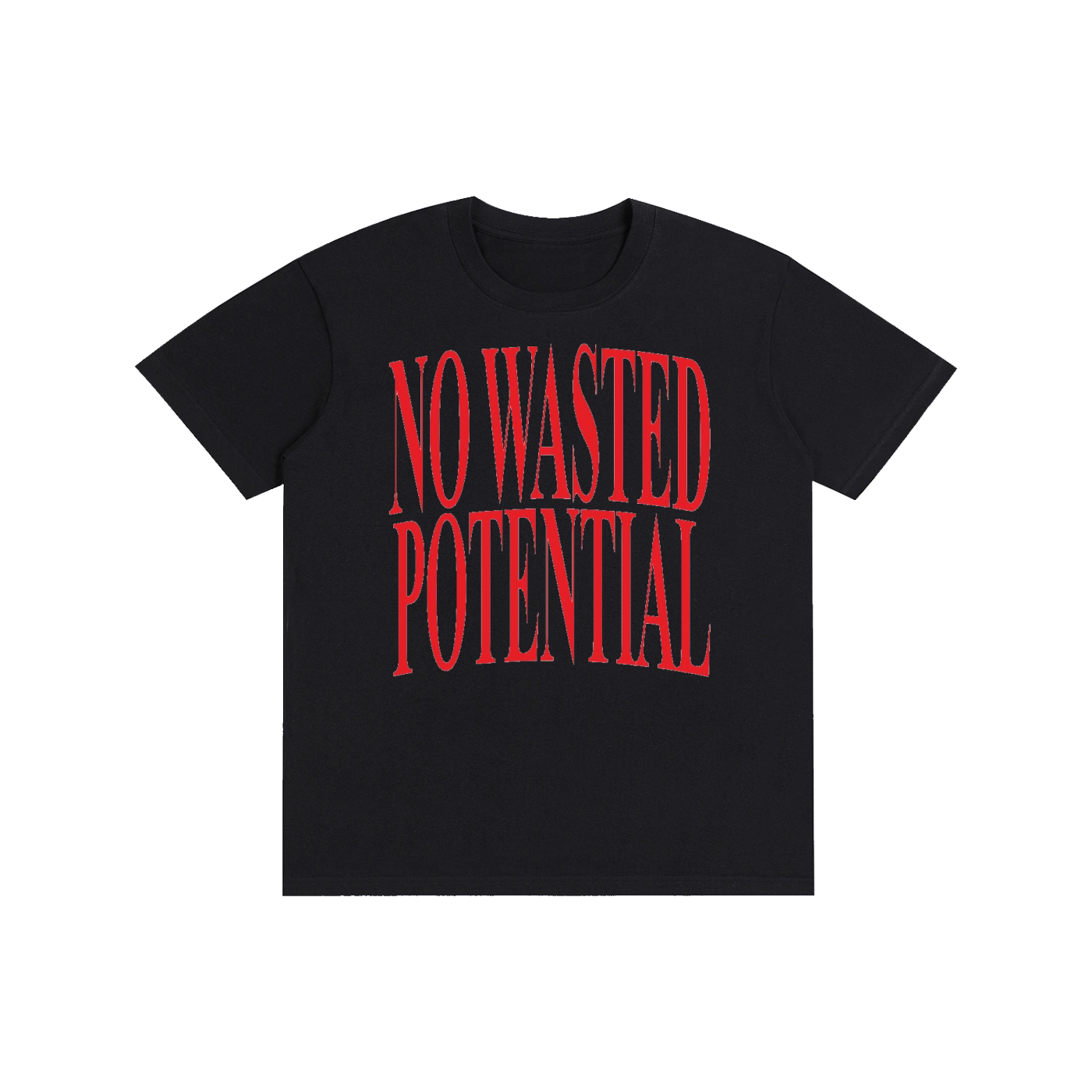 No Wasted Potential Graphic T-Shirt – Motivational Vintage Streetwear Tee | 100% Cotton Unisex Oversized Shirt