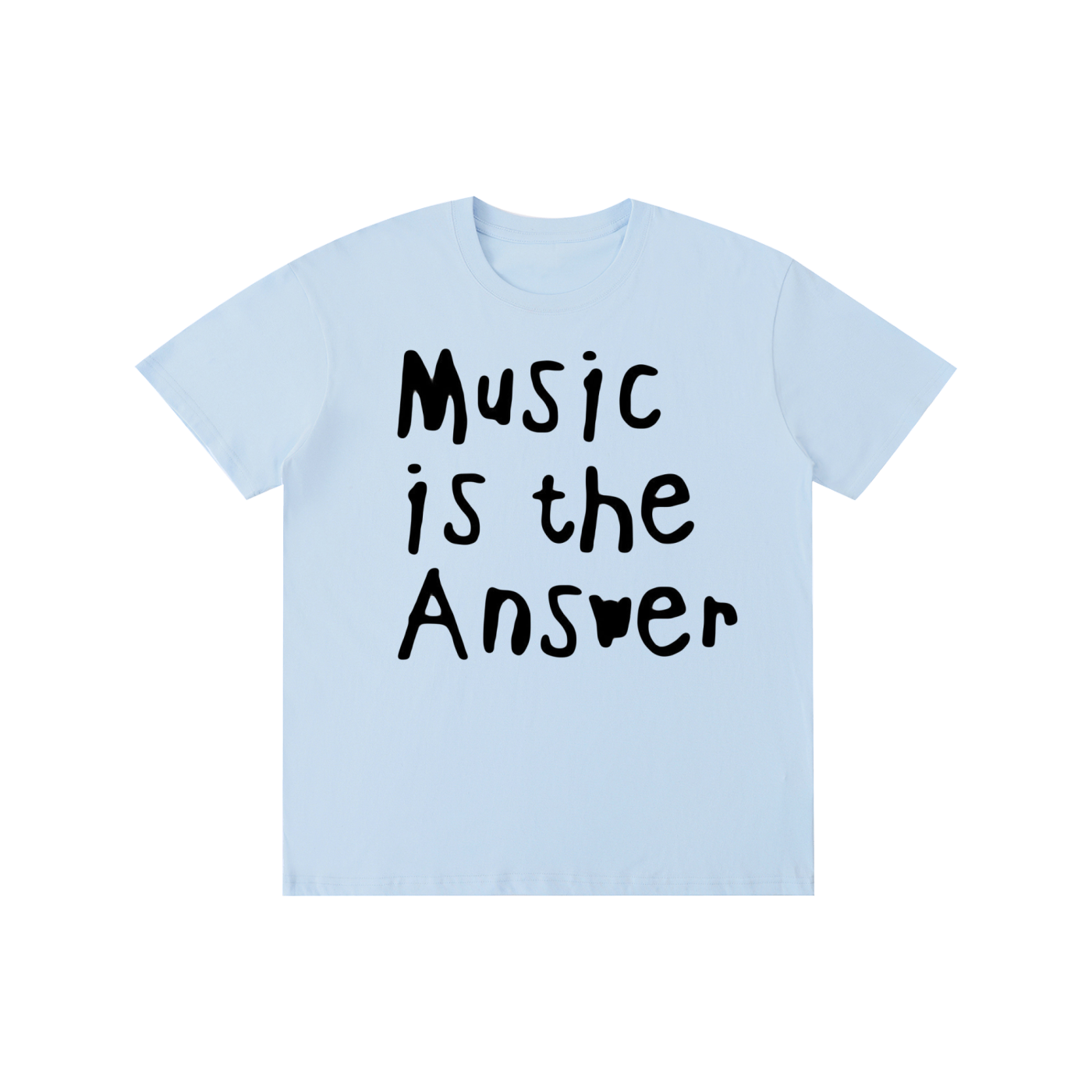 Music Is the Answer T-Shirt | Music Lover Graphic Tee | Minimalist Quote Shirt | 100% Cotton Unisex T-Shirt