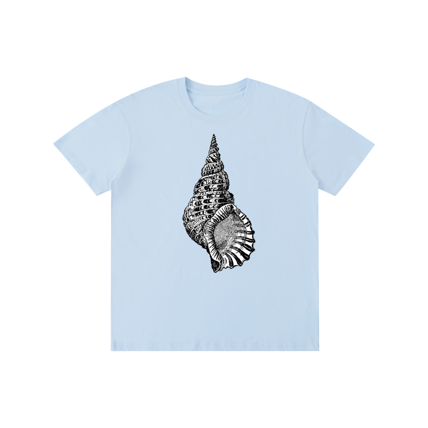 Nautilus Shell Graphic T-Shirt – Vintage Ocean Inspired Streetwear Tee | Oversized Unisex Cotton Shirt