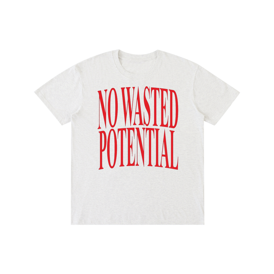 No Wasted Potential Graphic T-Shirt – Motivational Vintage Streetwear Tee | 100% Cotton Unisex Oversized Shirt