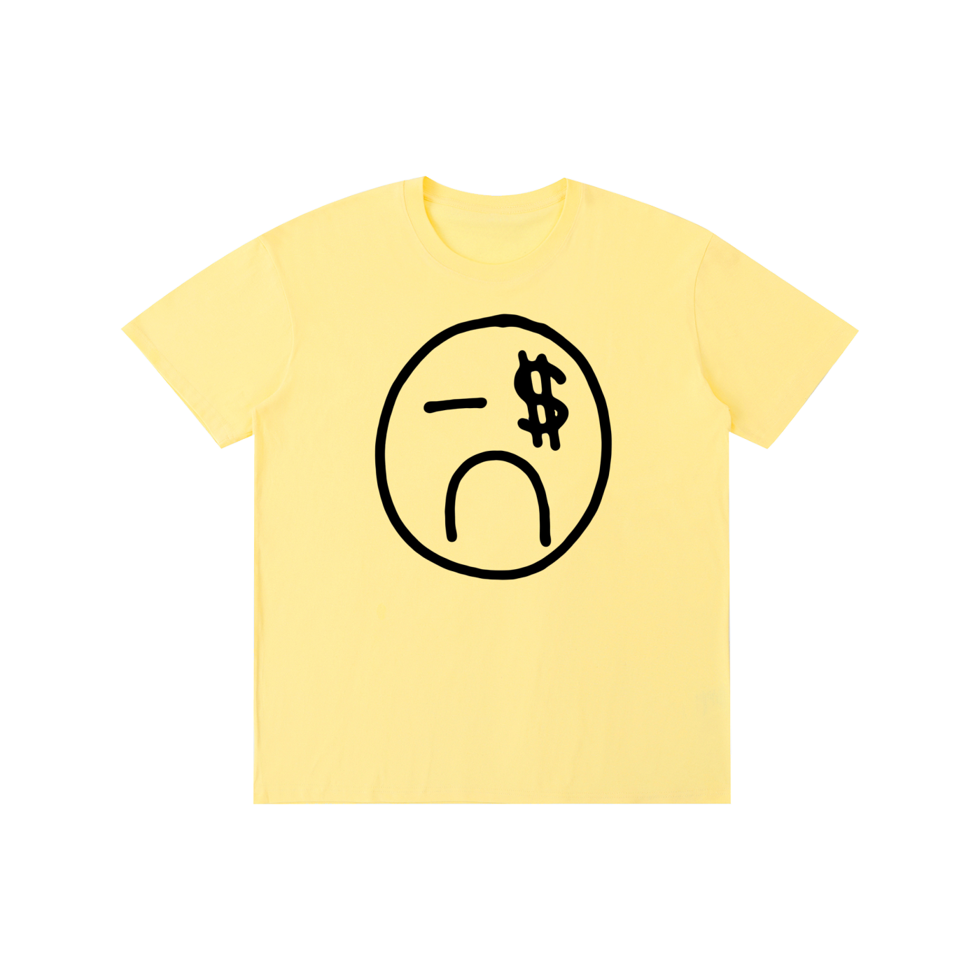 Y2K Smiley Face Graphic T-Shirt – Vintage Money Sign Streetwear Tee