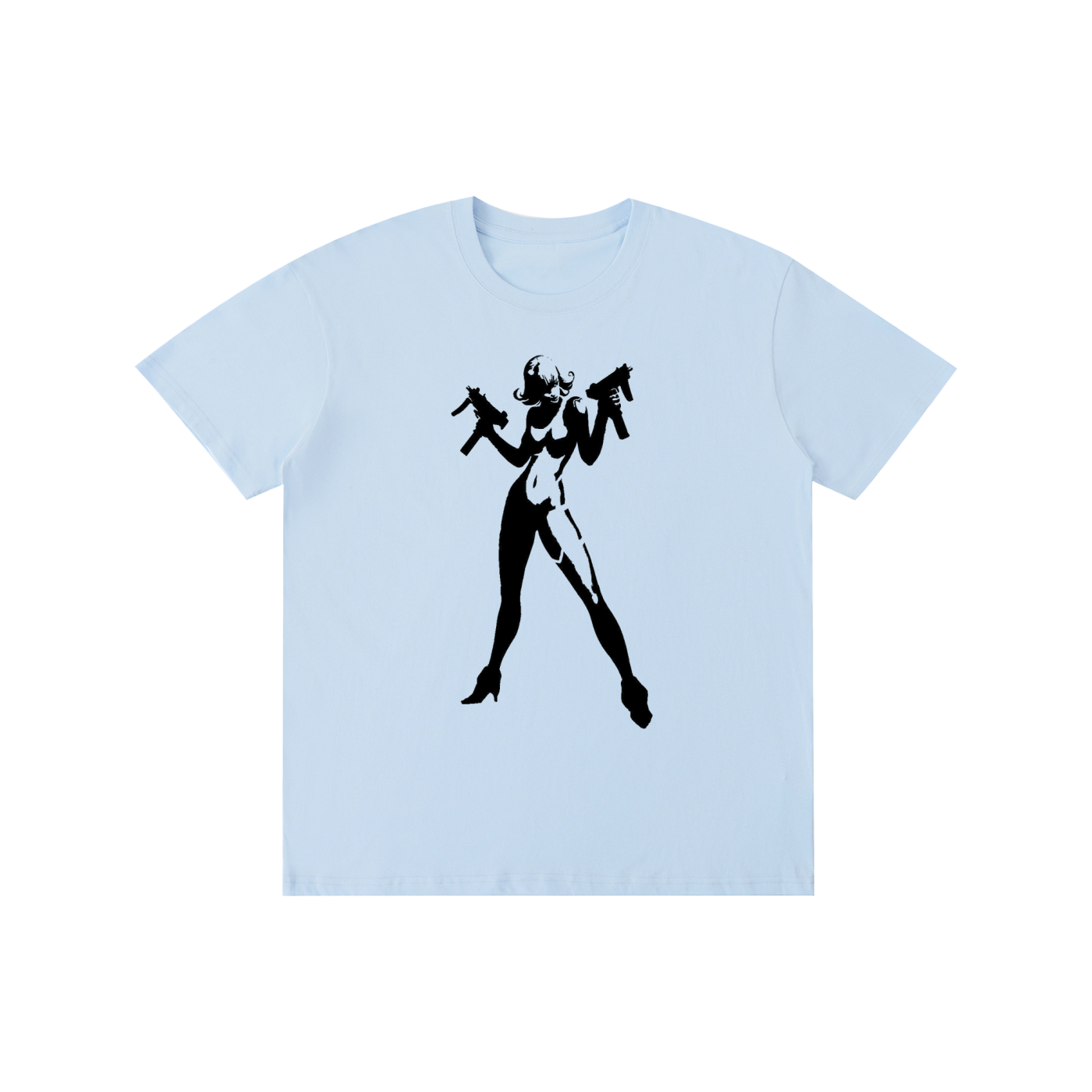 Pin-Up Silhouette Graphic T-Shirt | 100% Cotton Unisex Streetwear Tee | Multiple Colors