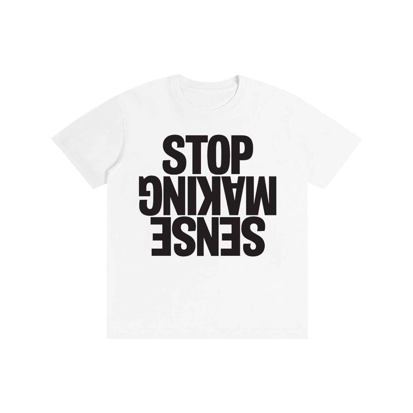 Stop Making Sense Upside Down Graphic Tee – Retro Indie Rock Music T-Shirt