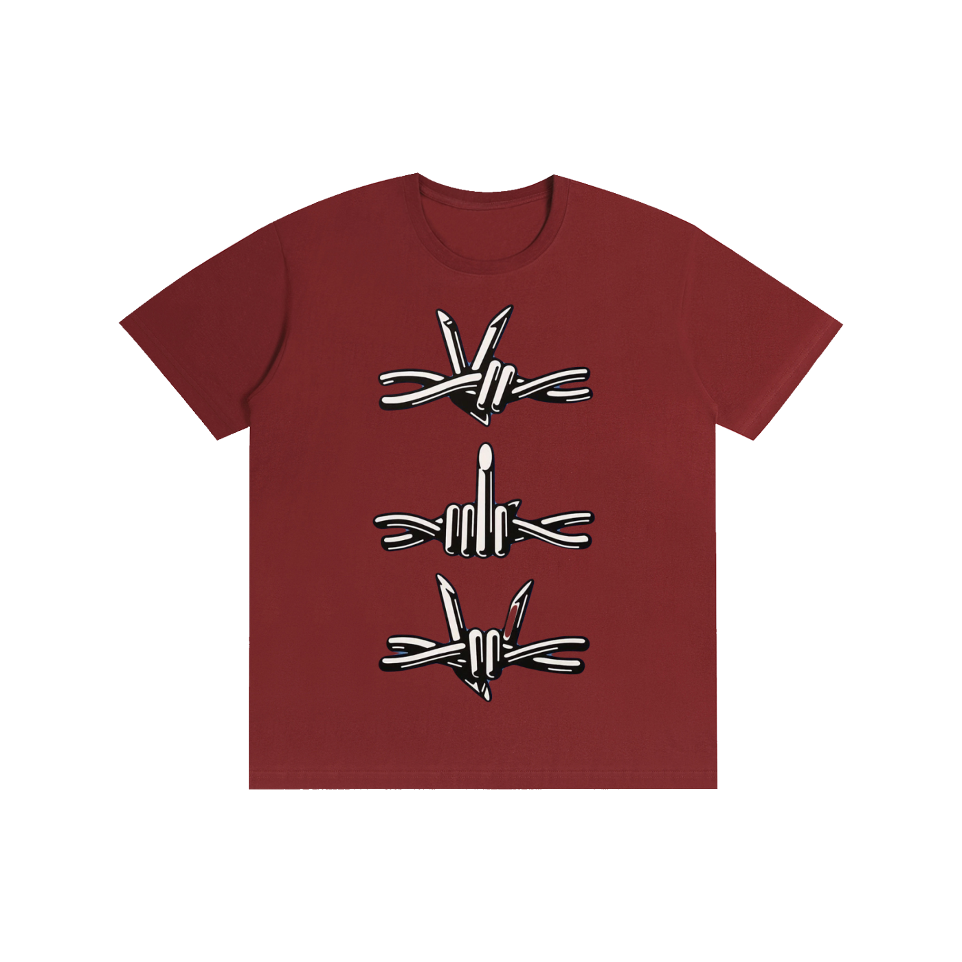 Rock & Roll Barbed Wire Graphic T-Shirt | 100% Cotton Unisex Alternative Streetwear Tee