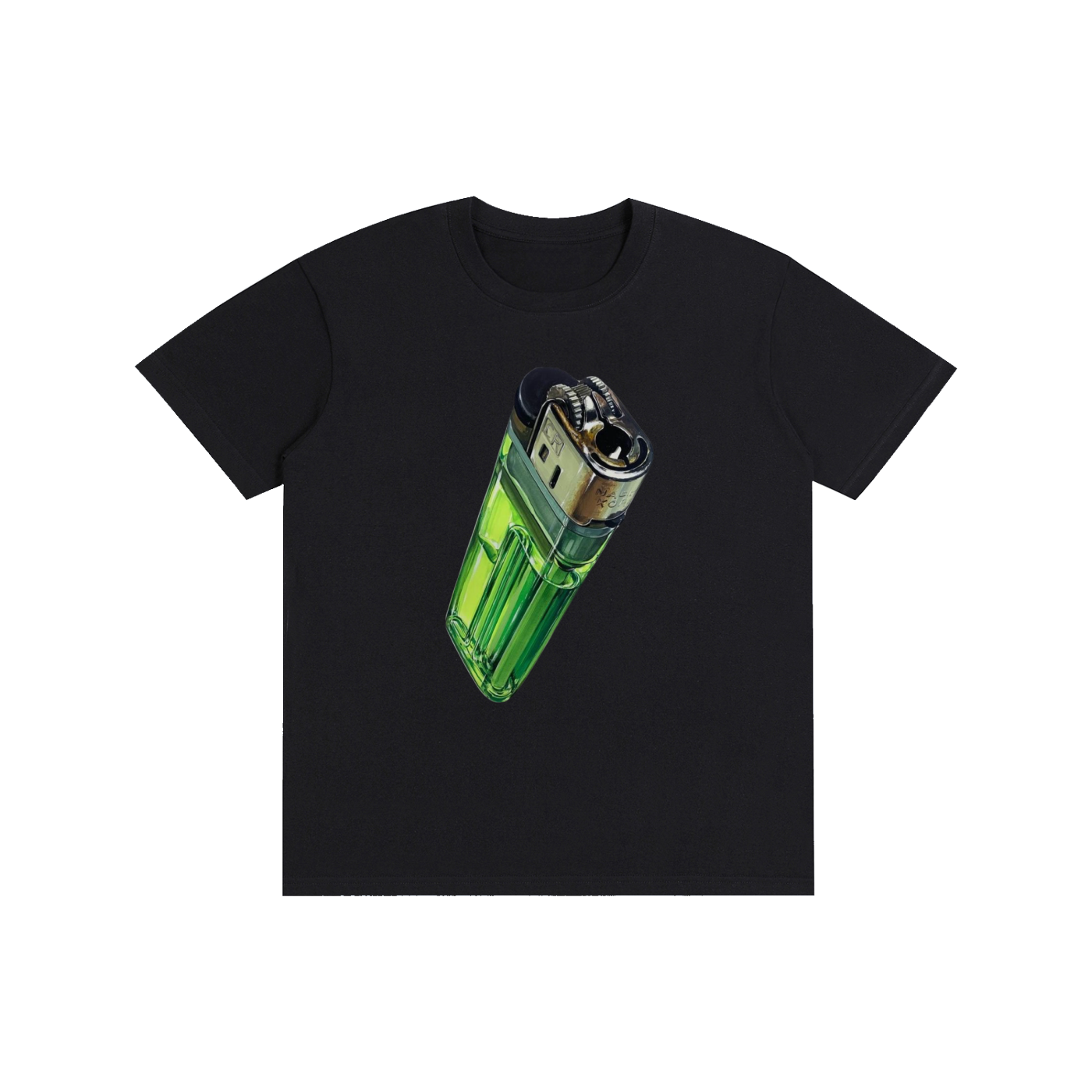 Green Lighter Graphic T-Shirt – Vintage Streetwear Oversized Graphic Tee