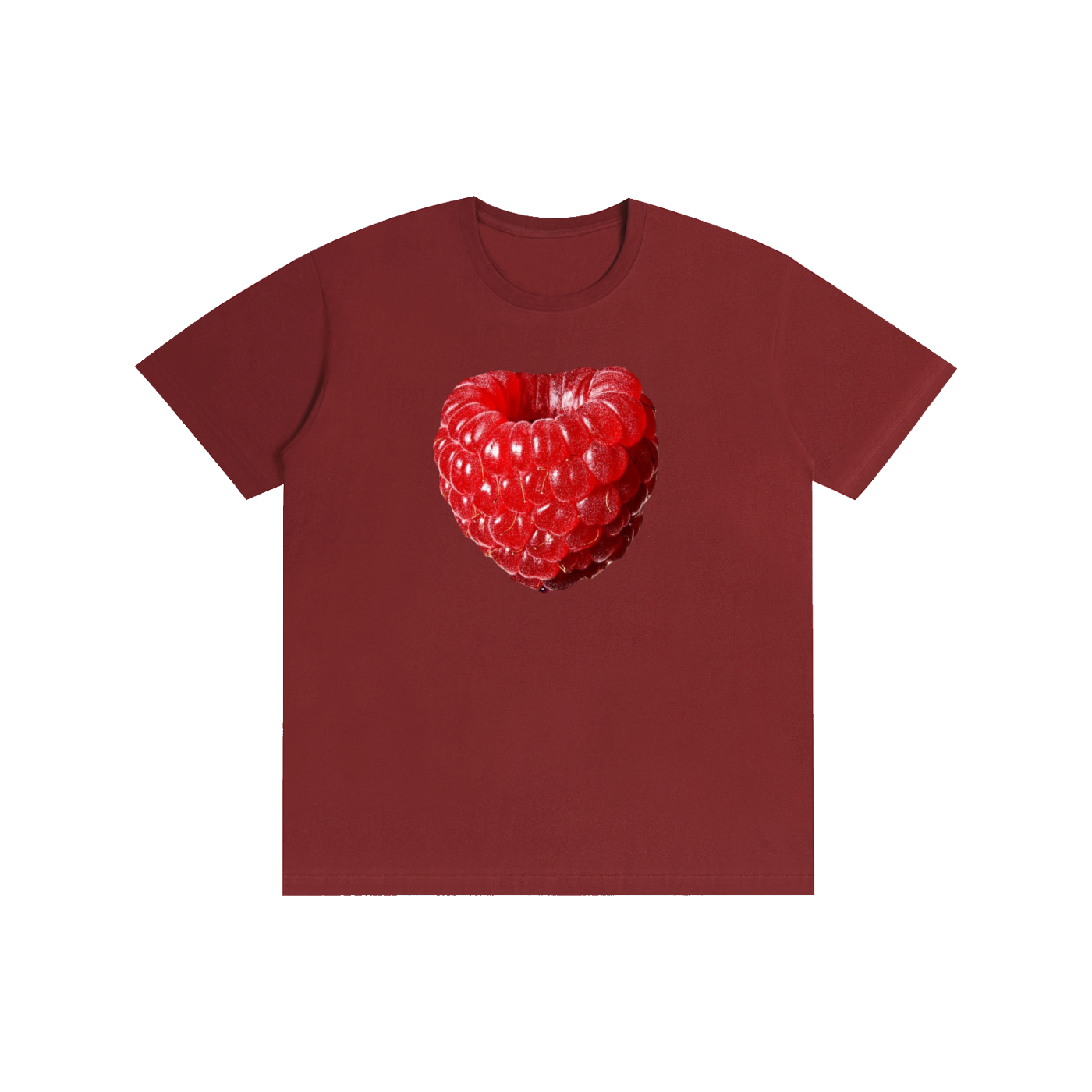 Realistic Raspberry Graphic T-Shirt – Vibrant Fruit Print Streetwear Tee in Black, White, Blue & More