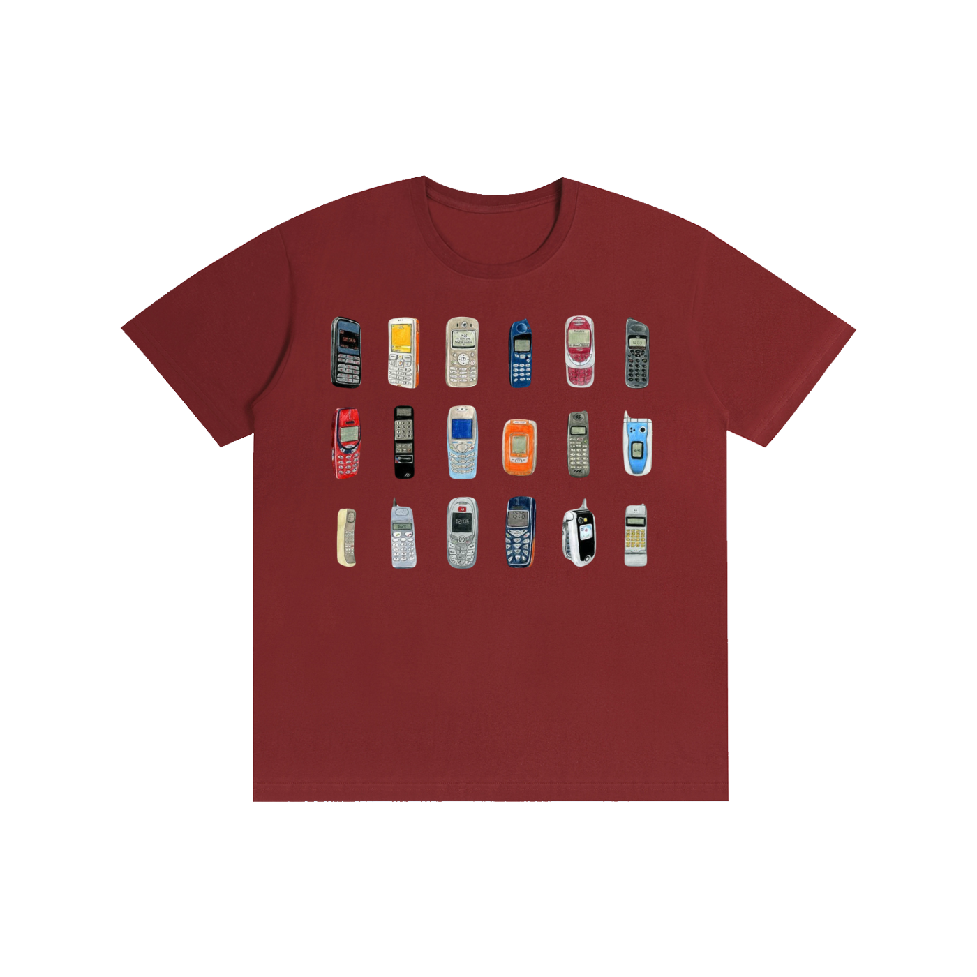 Y2K Mobile Phone Graphic T-Shirt – Retro Nokia Style Vintage Tech Streetwear Tee