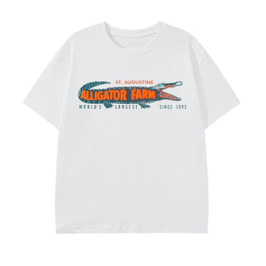 ALLIGATOR FARM TEE - WHITE