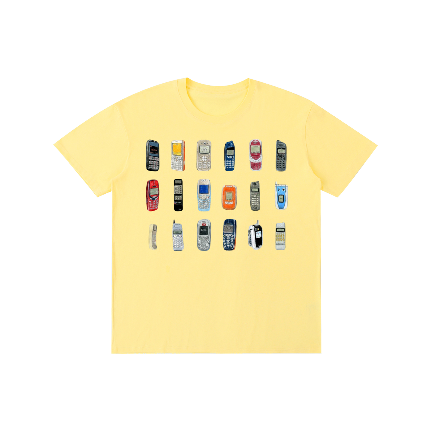 Y2K Mobile Phone Graphic T-Shirt – Retro Nokia Style Vintage Tech Streetwear Tee