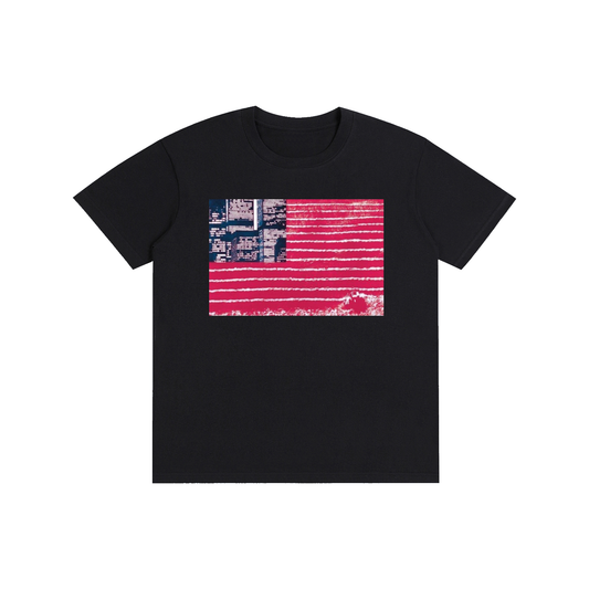 USA NYC Style Graphic T-Shirt – Vintage American Flag 100% Cotton Unisex Tee