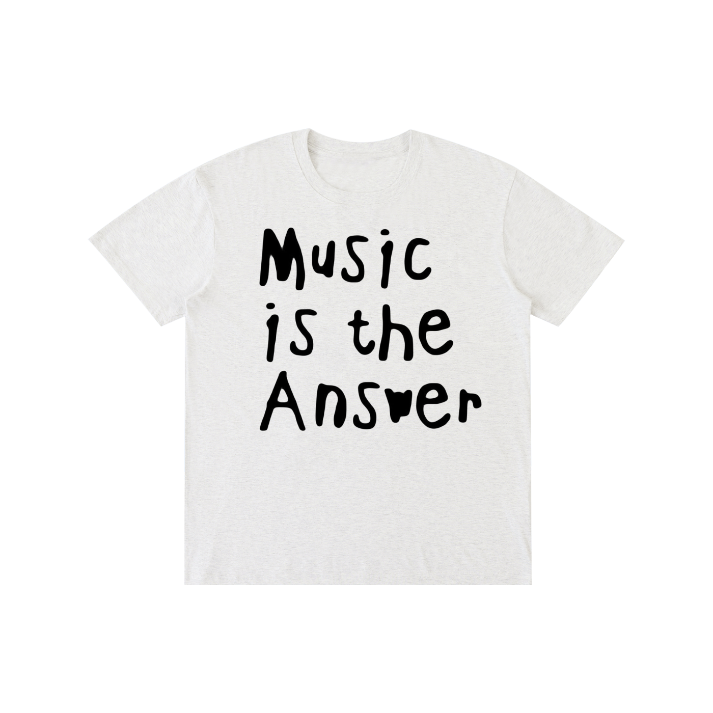 Music Is the Answer T-Shirt | Music Lover Graphic Tee | Minimalist Quote Shirt | 100% Cotton Unisex T-Shirt