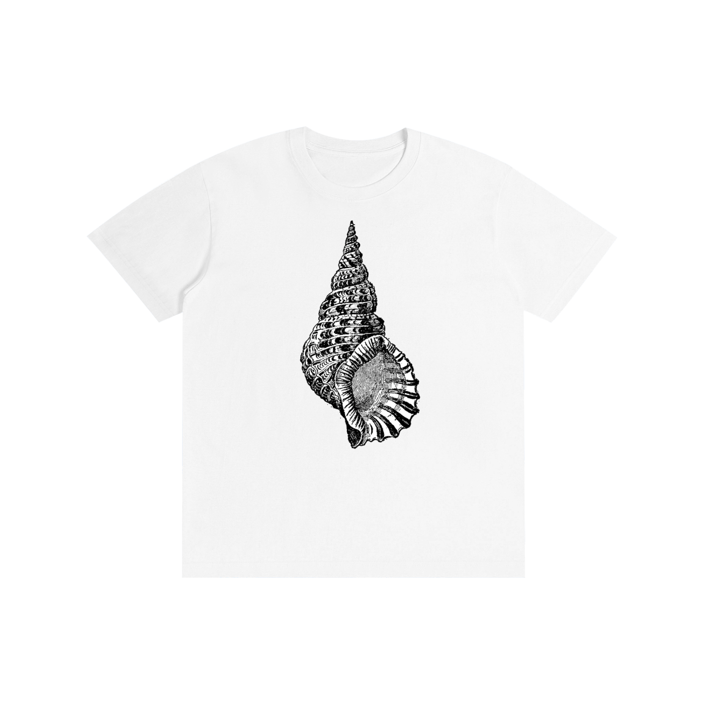 Nautilus Shell Graphic T-Shirt – Vintage Ocean Inspired Streetwear Tee | Oversized Unisex Cotton Shirt