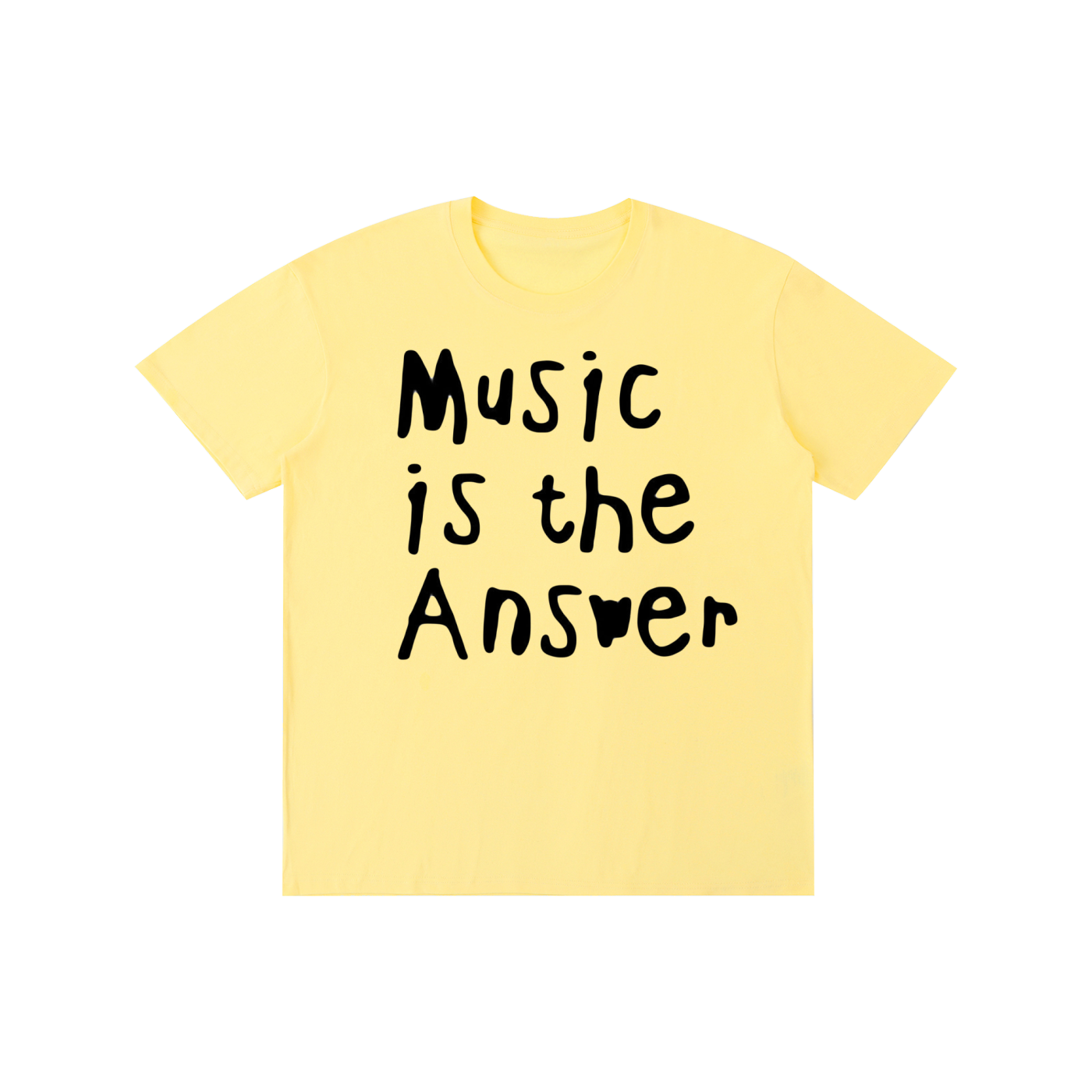 Music Is the Answer T-Shirt | Music Lover Graphic Tee | Minimalist Quote Shirt | 100% Cotton Unisex T-Shirt