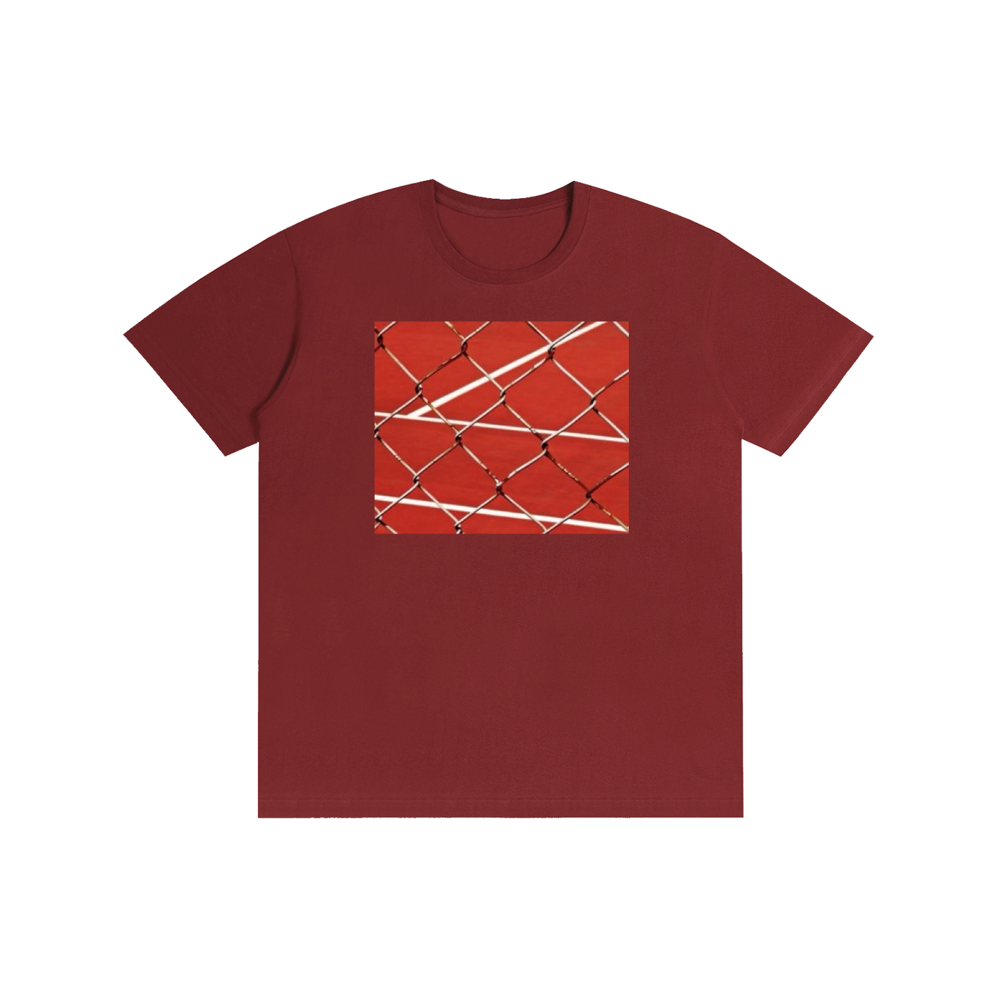Aesthetic Tennis Court Graphic T-Shirt – Vintage Sports Streetwear 100% Cotton Unisex Tee