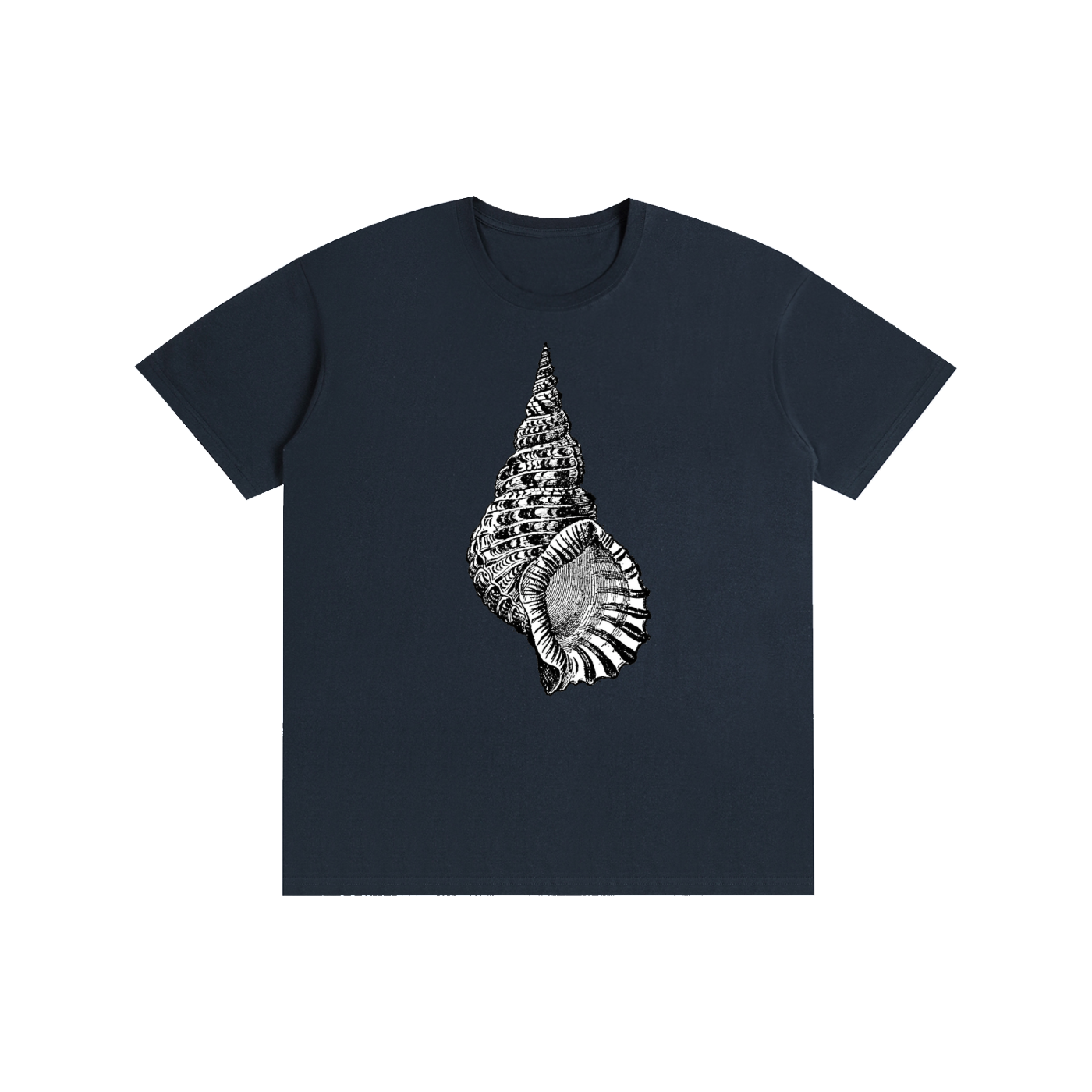 Nautilus Shell Graphic T-Shirt – Vintage Ocean Inspired Streetwear Tee | Oversized Unisex Cotton Shirt