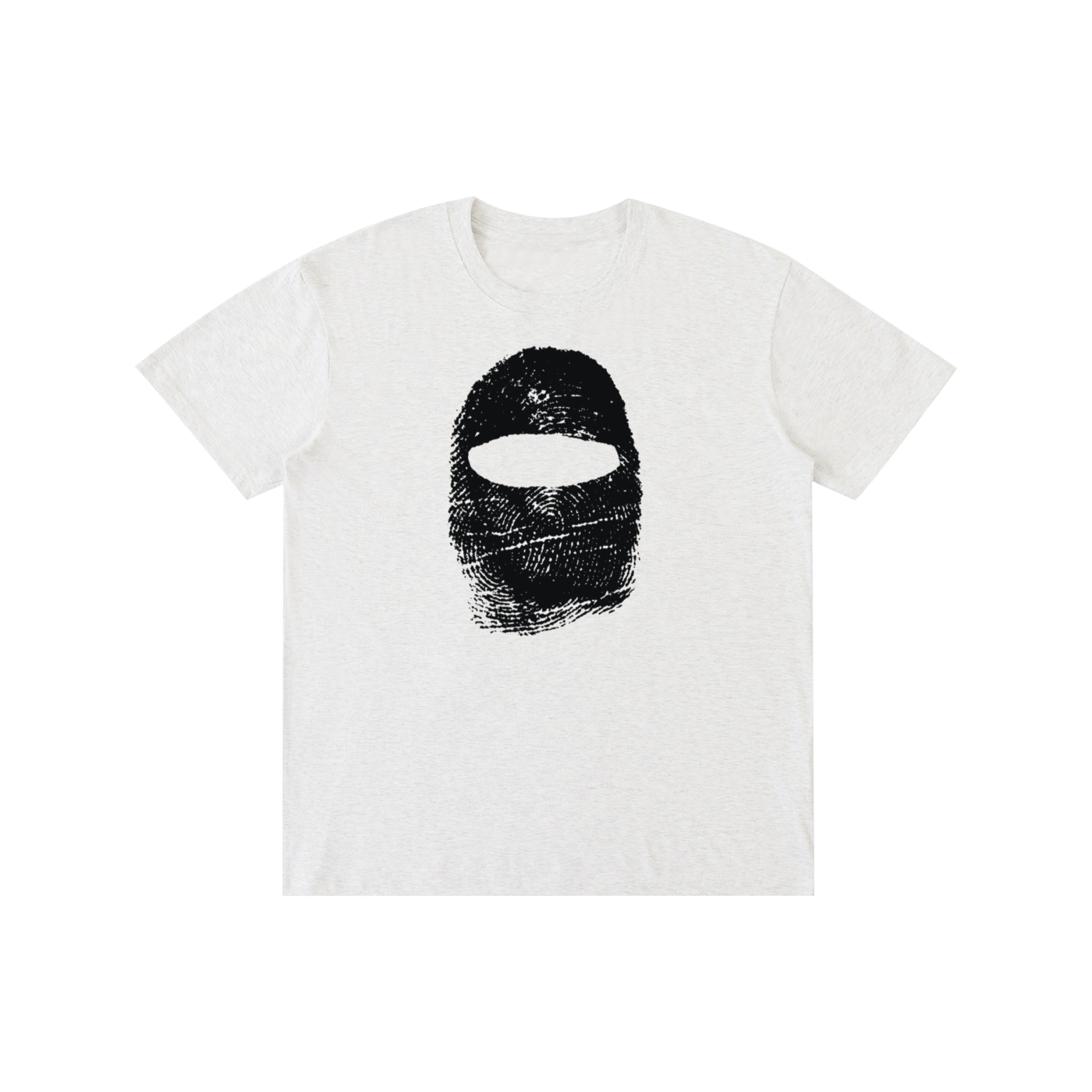 Fingerprint Balaclava Graphic Tee – 100% Cotton Unisex Streetwear T-Shirt