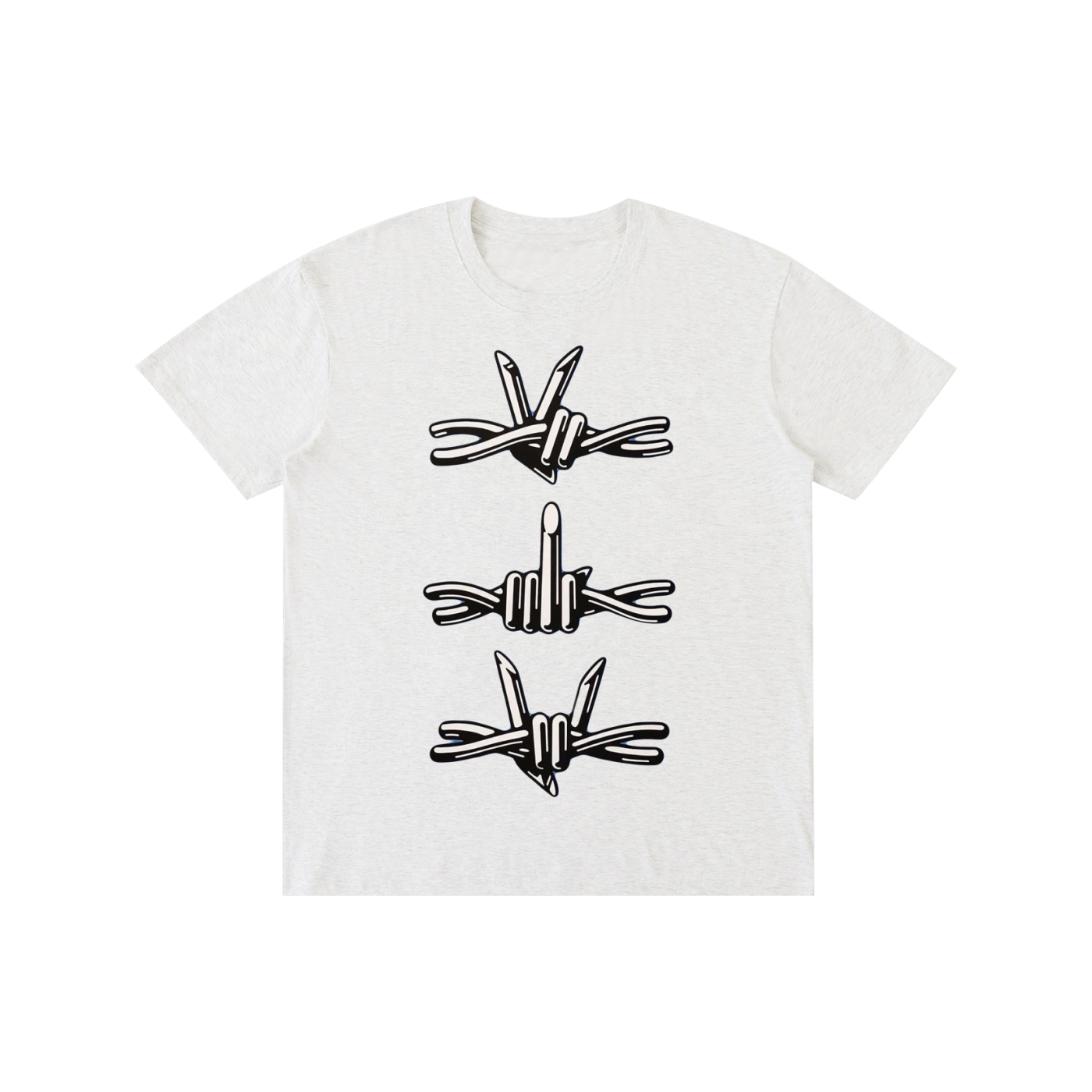 Rock & Roll Barbed Wire Graphic T-Shirt | 100% Cotton Unisex Alternative Streetwear Tee