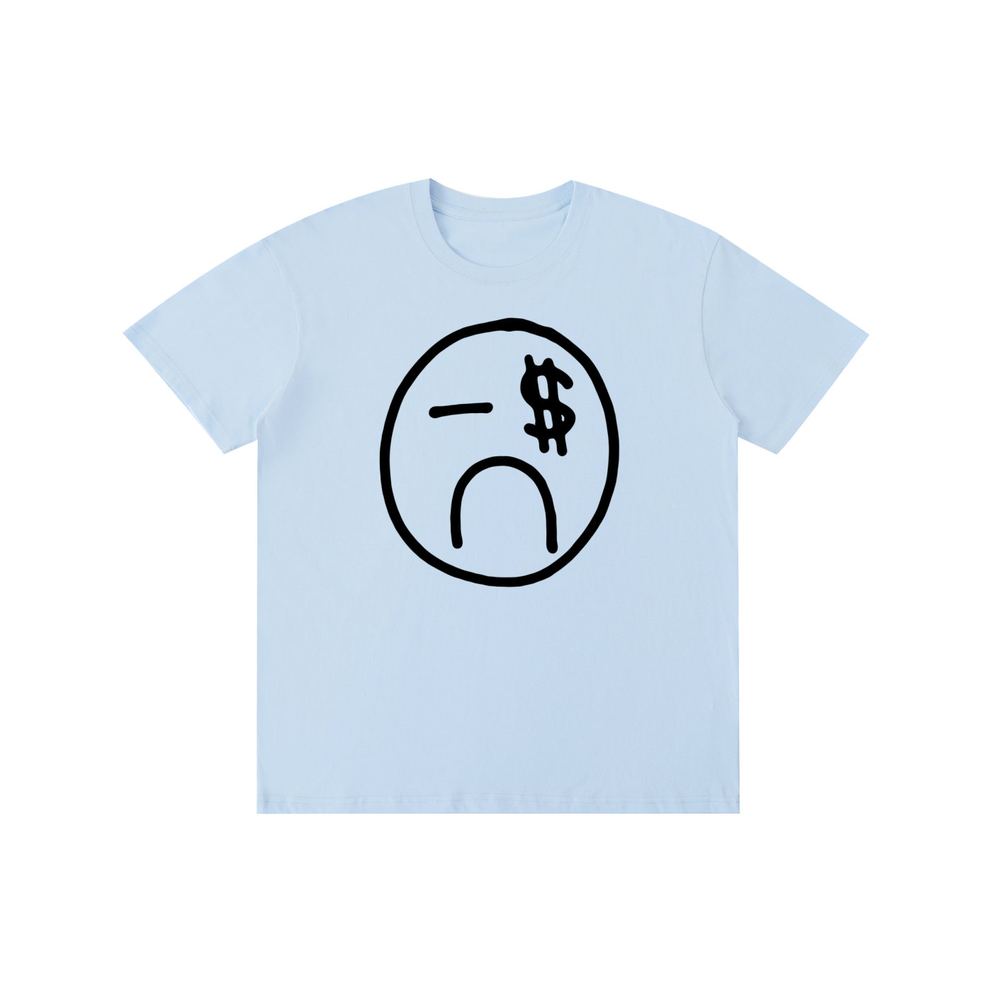 Y2K Smiley Face Graphic T-Shirt – Vintage Money Sign Streetwear Tee