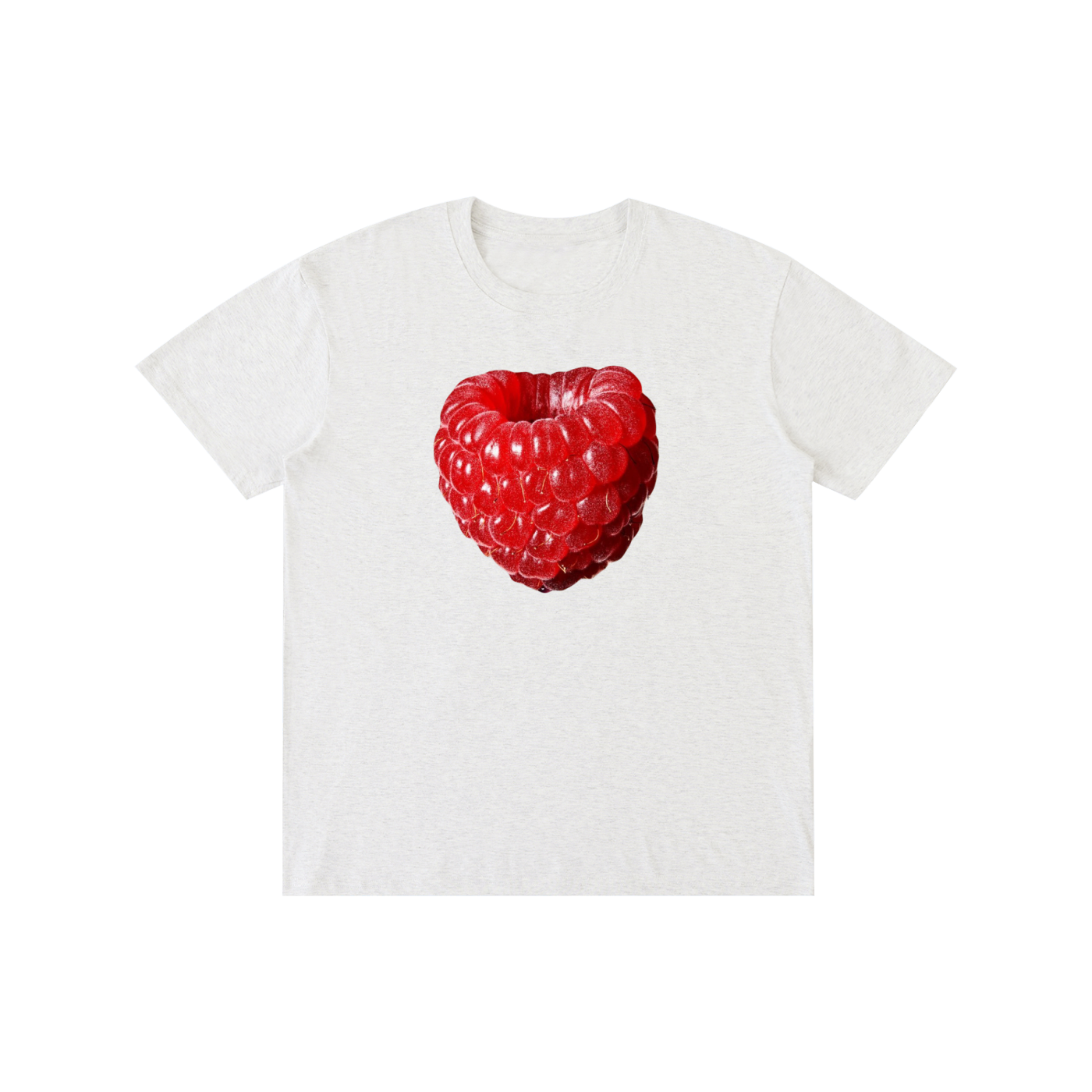 Realistic Raspberry Graphic T-Shirt – Vibrant Fruit Print Streetwear Tee in Black, White, Blue & More