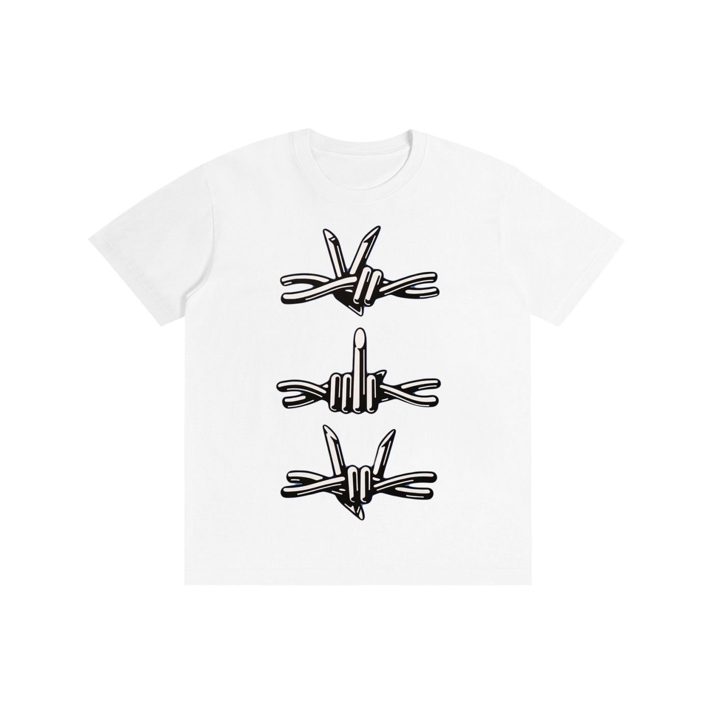 Rock & Roll Barbed Wire Graphic T-Shirt | 100% Cotton Unisex Alternative Streetwear Tee